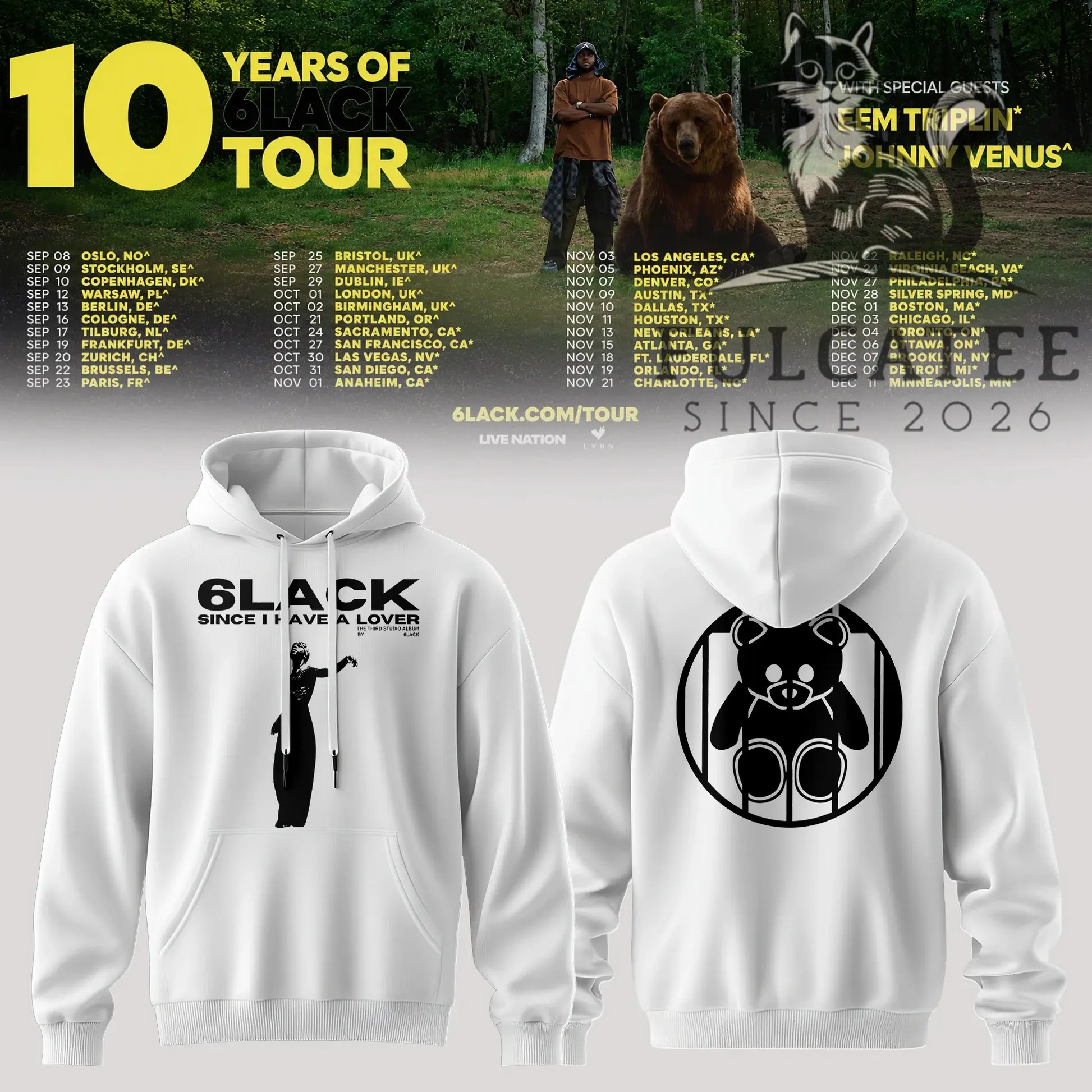 6LACK Since I Have A Lover Album Hoodie