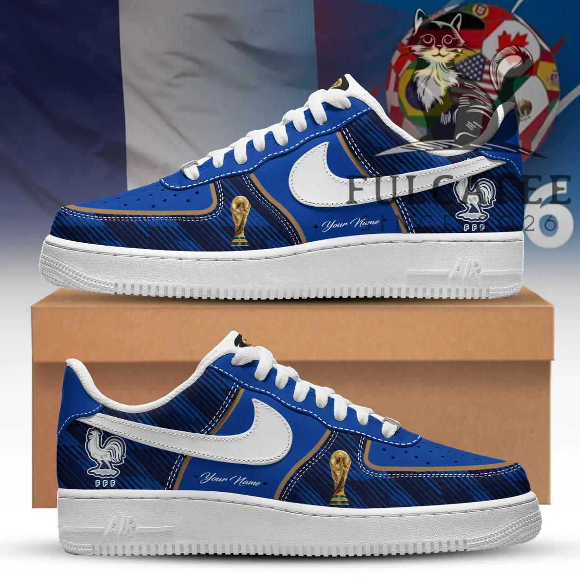 France National Football Team FIFA World Cup AF1 Sneakers