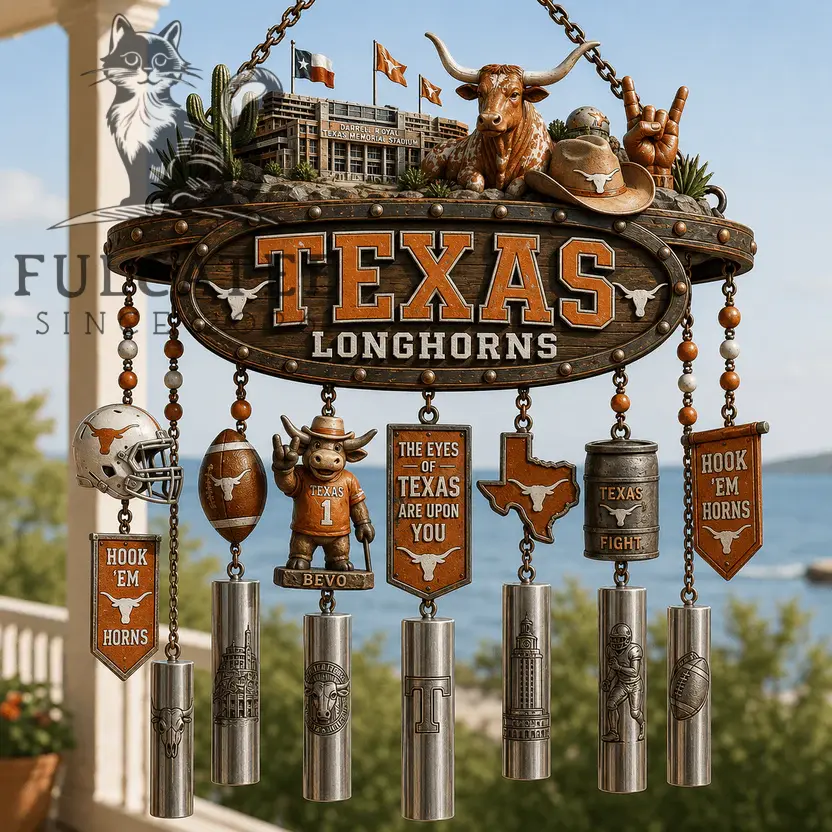 Texas Longhorns Iconography Wind Chime