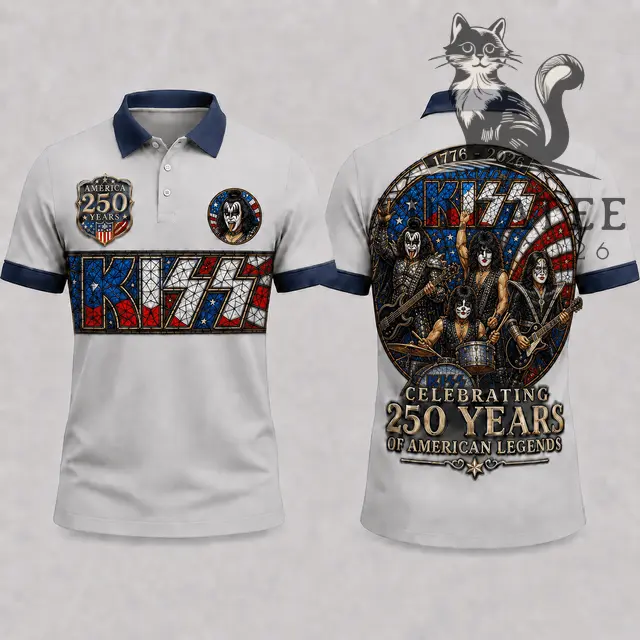 KISS America 250 Years Polo Shirt