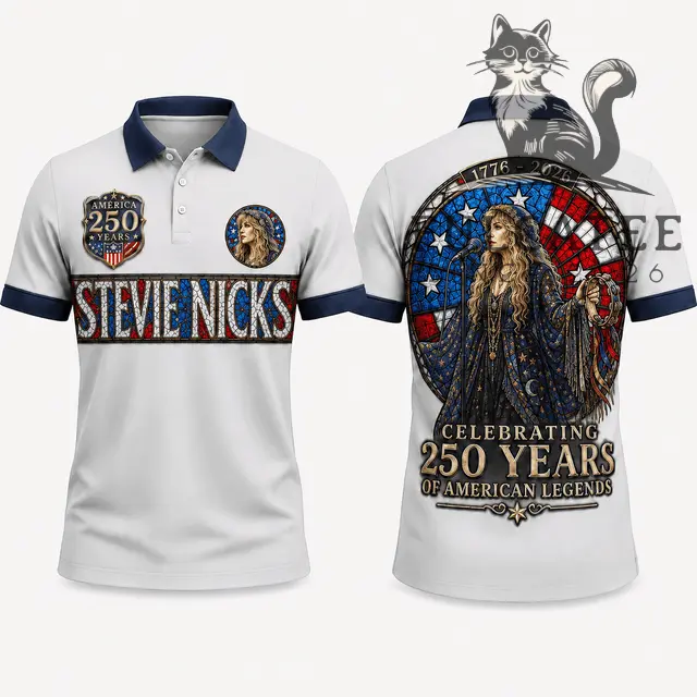 Stevie Nicks America 250 Years Polo Shirt
