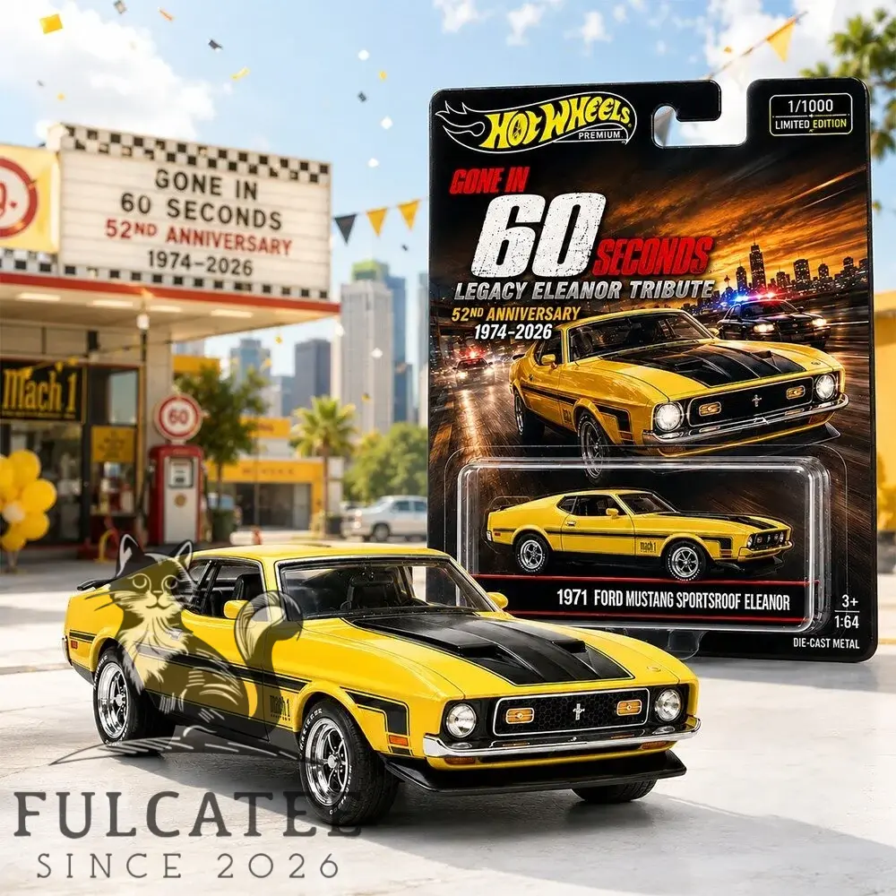 1971 Ford Mustang Sportsroof Eleanor Gone 52nd Anniversary 1974-2026 Die-Cast Car Model
